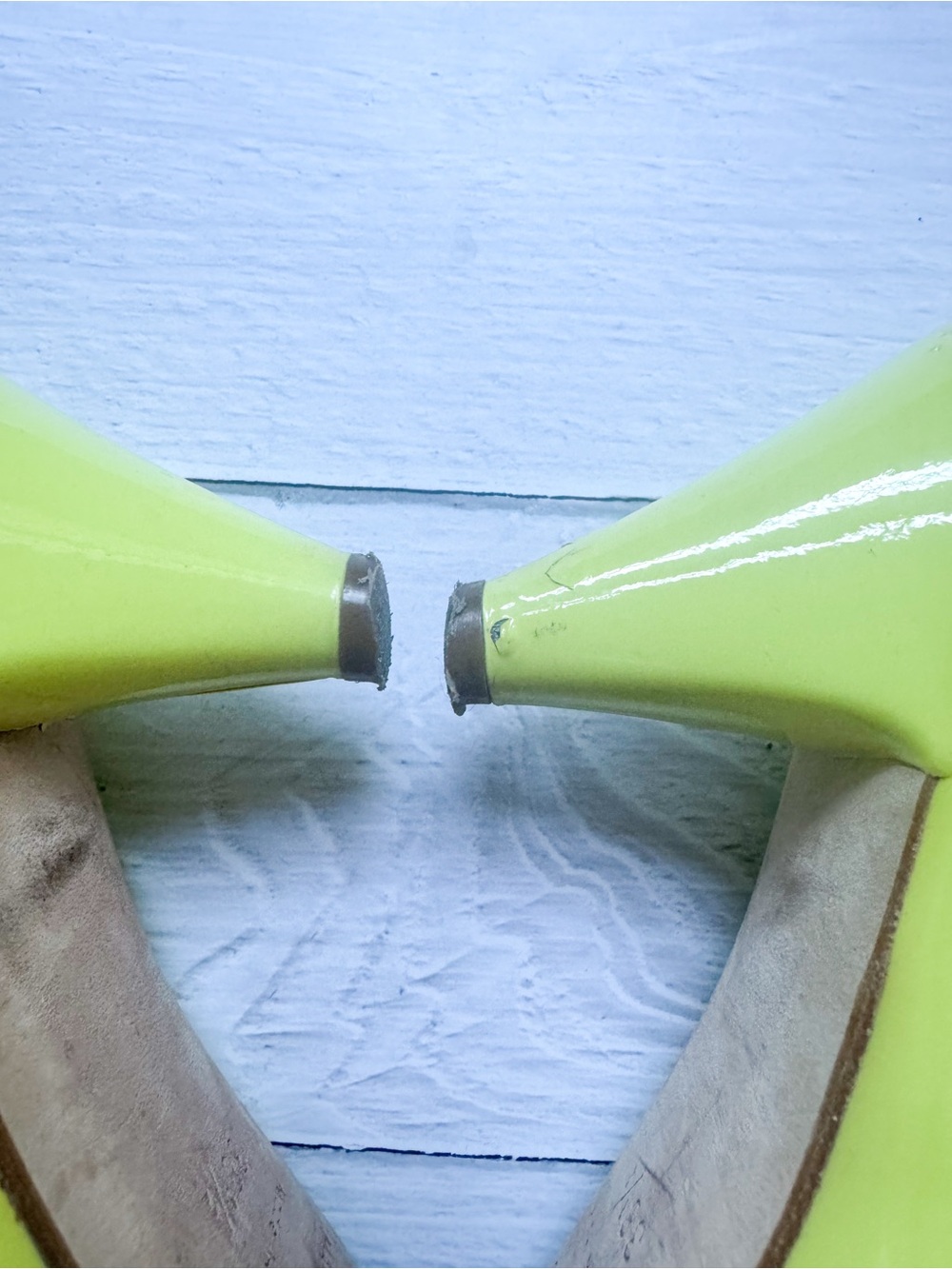 Marc by Marc Jacobs Lime Patent Leather Kitten Heels Peep Open Toe Pumps 38.5 - Picture 9 of 9